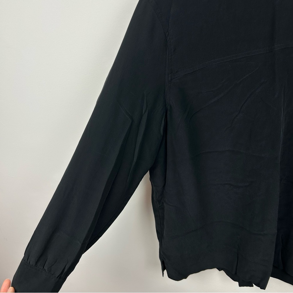 Everlane Black Silk Long Sleeve Size 14 - Picture 4 of 9